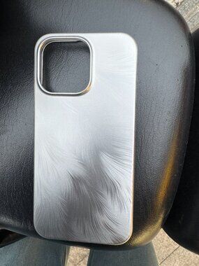 rushed Feather Grain Metal Case for iPhone